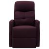 vidaXL Poltrona elevat&oacute;ria de massagens tecido roxo