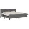 vidaXL Estrutura de cama com colch&atilde;o Cinza Escuro 180 x 200 cm Veludo