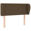 vidaXL Cabeceira de cama c/ abas tecido 93x23x78/88 cm castanho-escuro