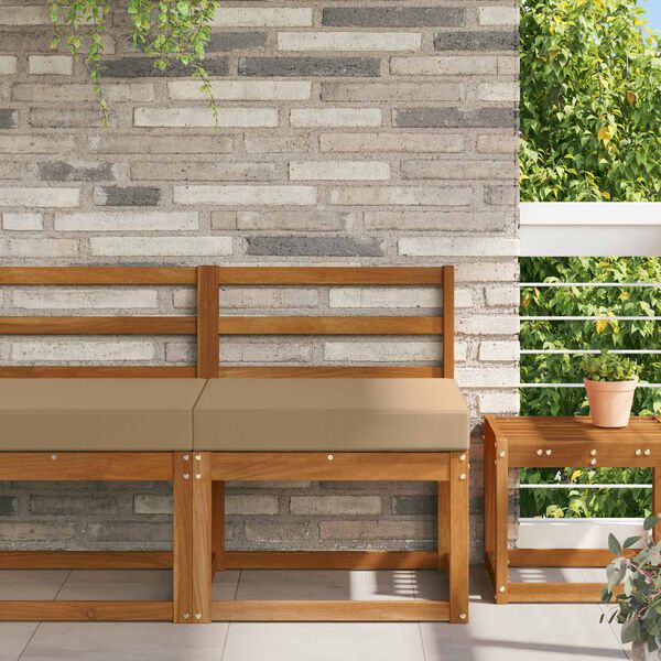 vidaXL Almofada para Sof&aacute; Externo Cinzento-acastanhado 60 x 60 x 8 cm