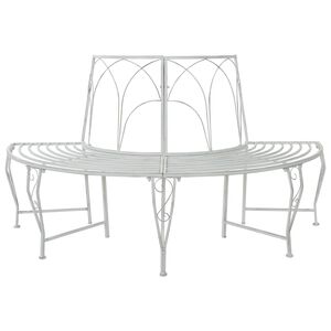 vidaXL Banco de &Aacute;rvore 4-N&uacute;mero de lugares 160 x 80 x 89 cm A&ccedil;o