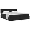 vidaXL Cama com Armazenamento com colch&atilde;o Preto 90 x 200 cm