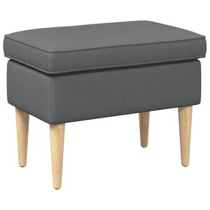 vidaXL Pufe para os P&eacute;s Cinzento-Escuro 55 x 35 x 41 cm