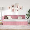 vidaXL Estrutura de Cama de Canto Rosa 100 cm x 200 cm Veludo