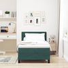vidaXL Cama Box com colch&atilde;o Verde Escuro 100 x 200 cm Veludo