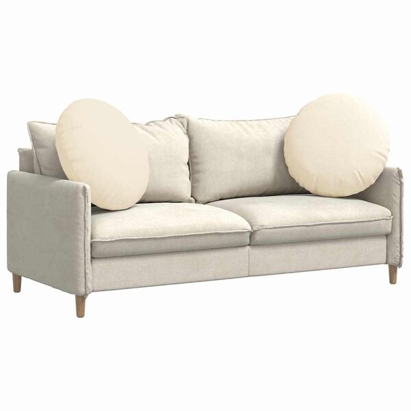vidaXL Almofadas de Assento 2 pcs Creme &Oslash; 60 cm