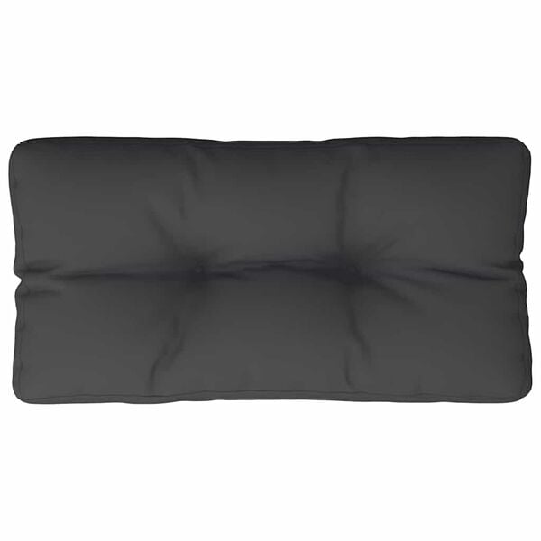 vidaXL Almofad&atilde;o para sof&aacute; de paletes 80x40x12 cm tecido preto