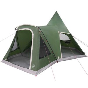 vidaXL Tenda Teepee para 5 Pessoas Verde 545 x 450 x 295 cm