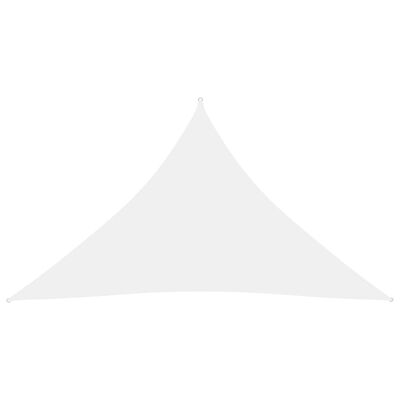 vidaXL Para-sol vela tecido oxford triangular 3,5x3,5x4,9 m branco