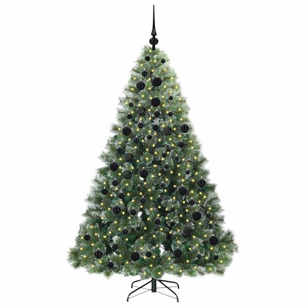 vidaXL &Aacute;rvore de Natal Artificial com 300 LEDs Verde 180 cm PE e PVC