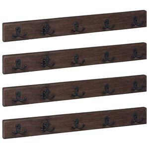 vidaXL Cabide Castanho 60 x 7 x 8 cm Madeira Refor&ccedil;ada S&oacute;lida