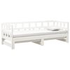 vidaXL Estrutura sof&aacute;-cama de puxar pinho maci&ccedil;o branco 2x(90x190) cm