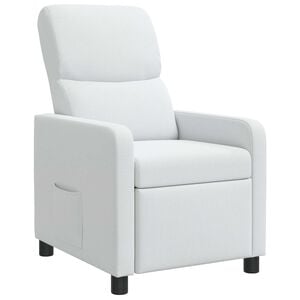 vidaXL Reclin&aacute;vel Branco Poli&eacute;ster