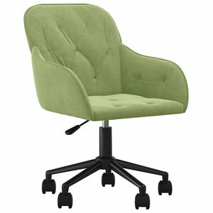 vidaXL Cadeira de escrit&oacute;rio girat&oacute;ria veludo verde-claro