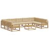 vidaXL Conjunto de Sof&aacute;s para Exterior 10 pcs Branco e Bege