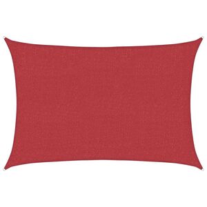 vidaXL Para-sol estilo vela 160 g/m&sup2; 2x2,5 m PEAD vermelho