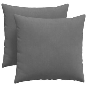 vidaXL Travesseiros de Sof&aacute; 2 pcs Cinza Escuro 45 x 45 cm tecido