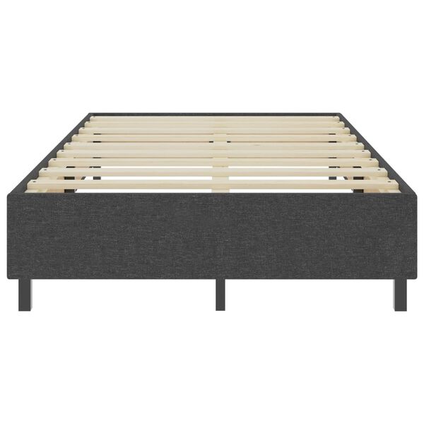 vidaXL Cama boxspring 120x200 cm tecido cinzento-escuro