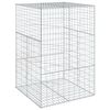 vidaXL Cesto gabi&atilde;o com cobertura 100x100x150 cm ferro galvanizado