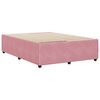 vidaXL Estrutura de cama 140x190 cm veludo rosa