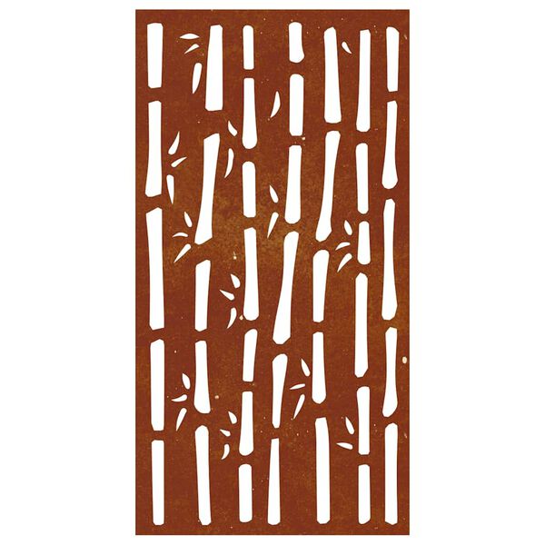 vidaXL Decora&ccedil;&atilde;o p/ muro de jardim 105x55 cm a&ccedil;o corten design bambu