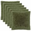 vidaXL Capa almofada 6 pcs HEERLEN Verde 60 x 60 cm Fleece PV