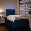 vidaXL Cama boxspring com colch&atilde;o 120x200 cm veludo azul