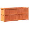 vidaXL Vaso/floreira de jardim 150x50x70 cm pinho maci&ccedil;o castanho cera