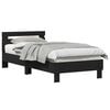vidaXL Estrutura da Cama Carvalho Preto 203 x 95 x 70 cm