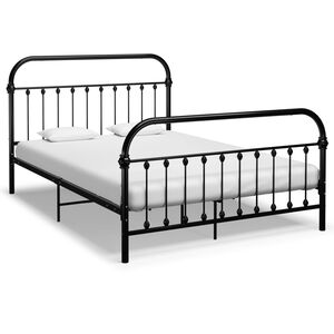 vidaXL Estrutura de cama metal 160x200 cm preto