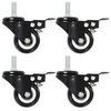 vidaXL 12 pcs rodas girat&oacute;rias com trav&otilde;es 50 mm