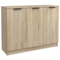 vidaXL Aparador 90,5x30x70 cm derivados de madeira cor carvalho sonoma