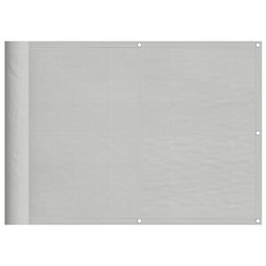 vidaXL Tela de varanda 75x300 cm 100% poli&eacute;ster oxford cinzento-claro