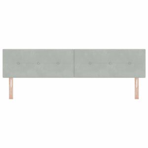 vidaXL Cabeceira com cabeceira Cinzento-claro 200 cm Couro Sint&eacute;tico