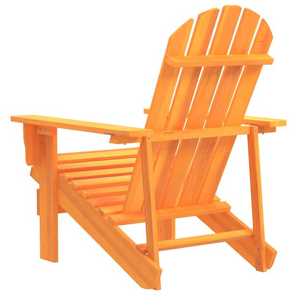 vidaXL Cadeira Adirondack para jardim abeto maci&ccedil;o laranja
