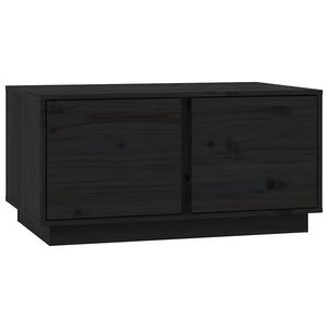 vidaXL Mesa de centro 80x50x40 cm madeira de pinho maci&ccedil;a preto