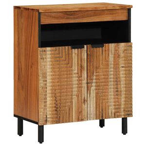 vidaXL Buffet Natural 60 x 33,5 x 75 cm Madeira S&oacute;lida de Ac&aacute;cia
