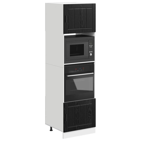 vidaXL Arm&aacute;rio de Cozinha Carvalho Preto 60 x 57 x 207 cm