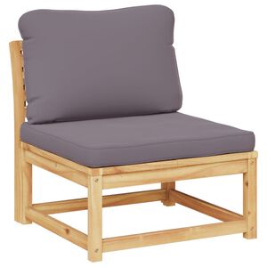 vidaXL Sof&aacute; de jardim com almofad&otilde;es madeira de ac&aacute;cia maci&ccedil;a
