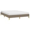vidaXL Cama sem colch&atilde;o 140x190 cm tecido castanho-acinzentado