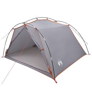 vidaXL Tenda t&uacute;nel 4 pessoa Cinza e Laranja