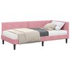 vidaXL Estrutura de Cama de Canto com Colch&atilde;o 2 unid. Rosa 90 x 190 cm