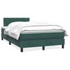 vidaXL Cama com molas/colch&atilde;o 120x220 cm veludo verde-escuro