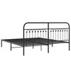 vidaXL Estrutura de cama com cabeceira 183x203 cm metal preto