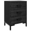 vidaXL Mesa de cabeceira 40x30x55 cm pinho reciclado maci&ccedil;o preto
