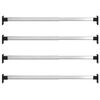 vidaXL Var&otilde;es telesc&oacute;picos para guarda-roupa 4 pcs 58-100 cm prateado