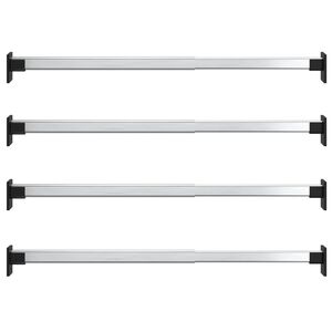vidaXL Var&otilde;es telesc&oacute;picos para guarda-roupa 4 pcs 58-100 cm prateado