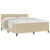 vidaXL Cama Box Manual Cinza Claro e Branco 203 x 180 x 88 cm