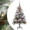 vidaXL &Aacute;rvore de Natal Artificial Verde e branco 120 cm