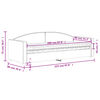 vidaXL Sofá-cama com colchão 80x200 cm tecido cor creme